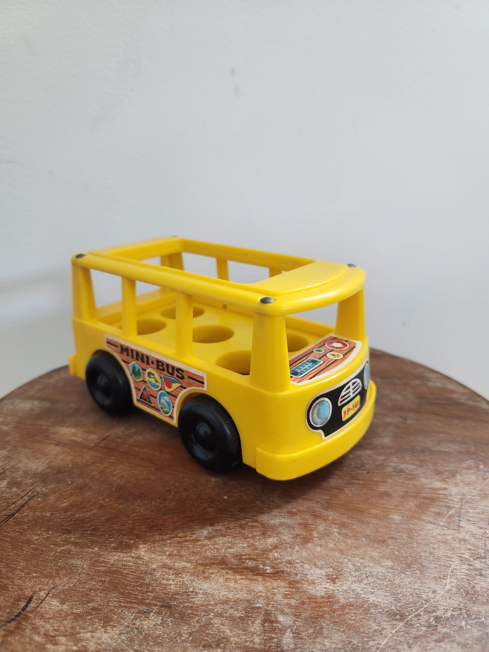 Vintage 1969 Fisher-Price Yellow School Bus Toy